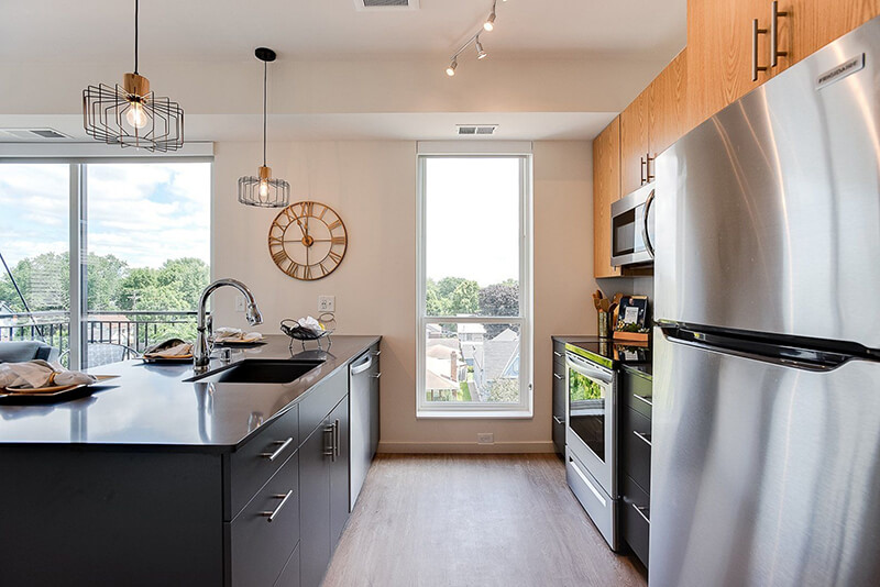 an apartment kitchen