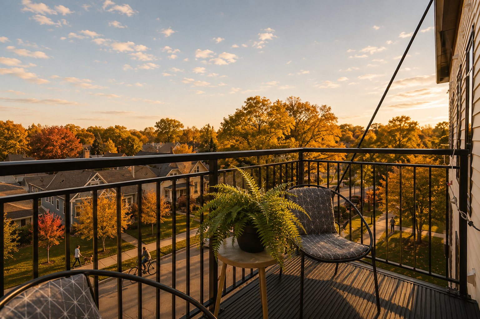 an apartment balcony